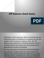 Off Balance Sheet Items