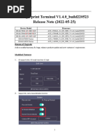 Fingerprint Terminal V1.4.0 - Build220523 Release Note