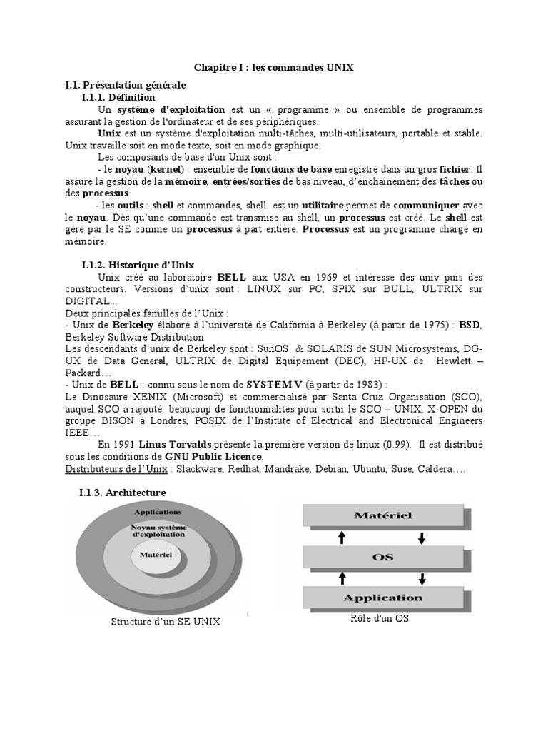 Introduction aux commandes UNIX | PDF | Unix | Informatique