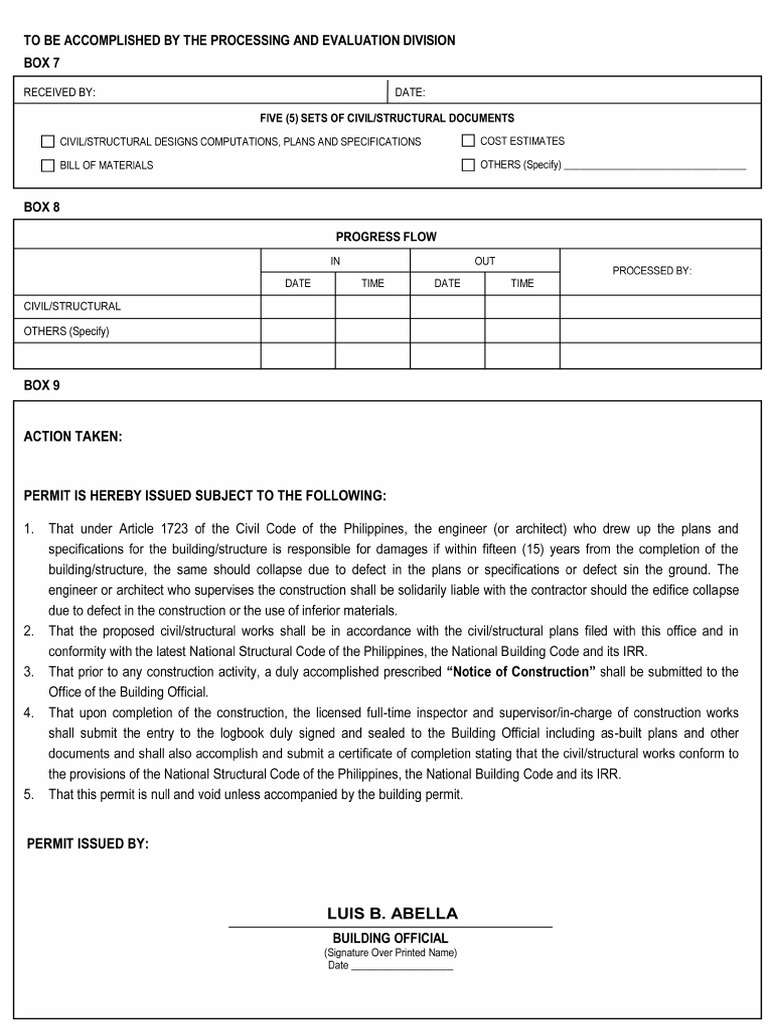 Civil Structural Permit PDF