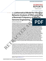 A Mathematical Model For Vibration Behavior Analysis of DnA and Using A Resonant Frequency of DnA For Genome Engineering