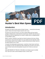 Hunters Best Man Speech