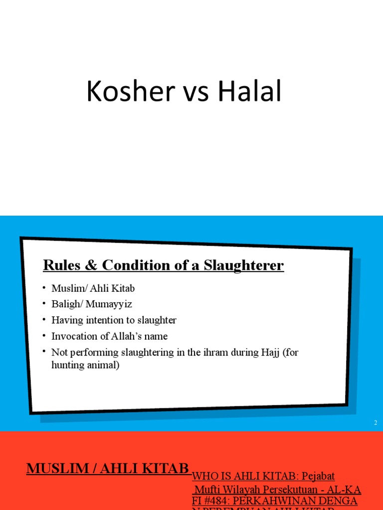 Kosher VS Halal PDF Food And Drink