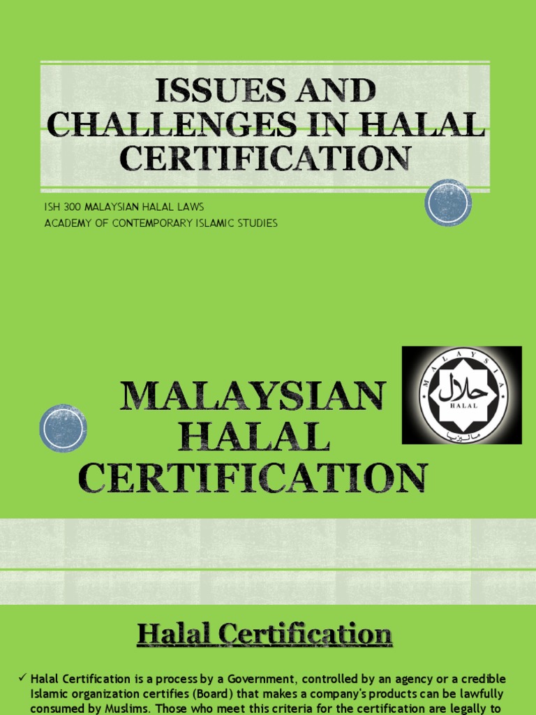 Malaysian Halal Certification Overview | PDF | Nematode | Foods