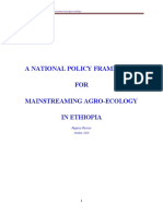 National policy framework for mainstreaming agro-ecology in Ethiopia