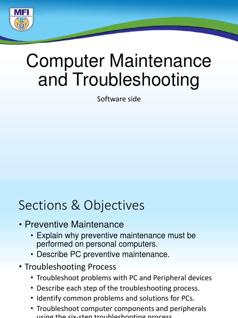 Chapter 4 Computer Maintenance and Used | PDF | Troubleshooting ...