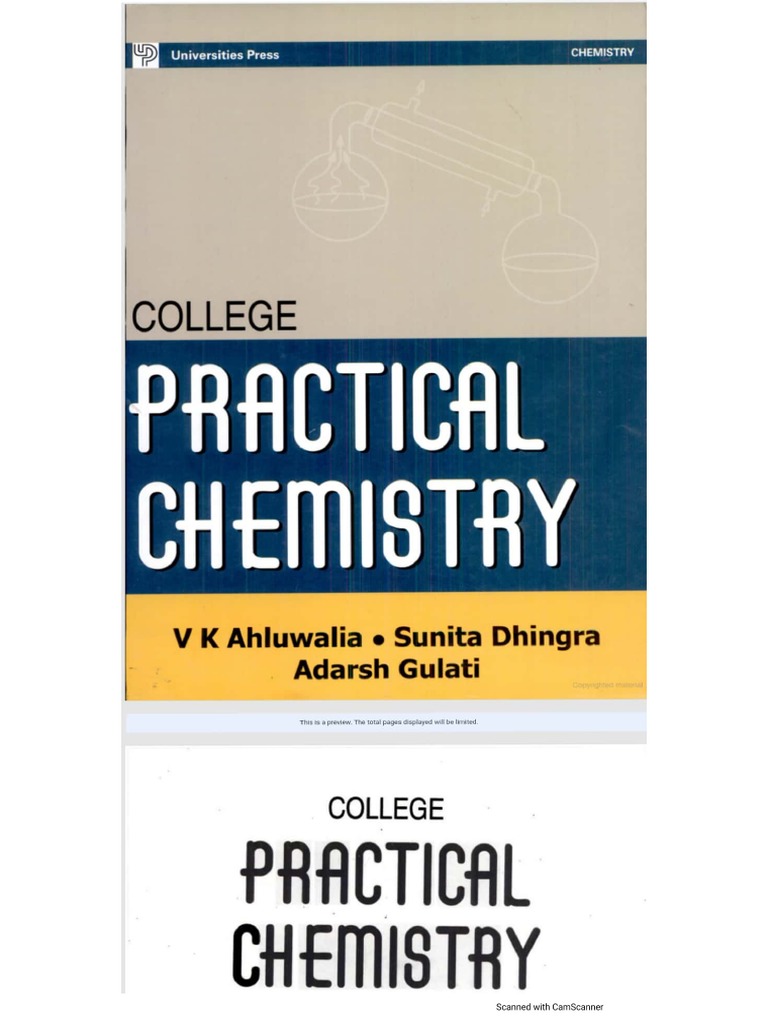 VK Ahulwalia Inorganic Practical Book | PDF