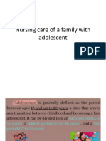 Nursing Care of A Family With Adolescent