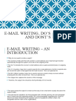 Email, Do's and Don't's