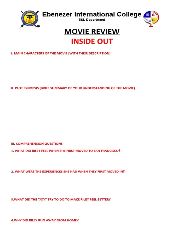 Inside Out Movie Review and Analysis | PDF | Foreign Language Studies | Art