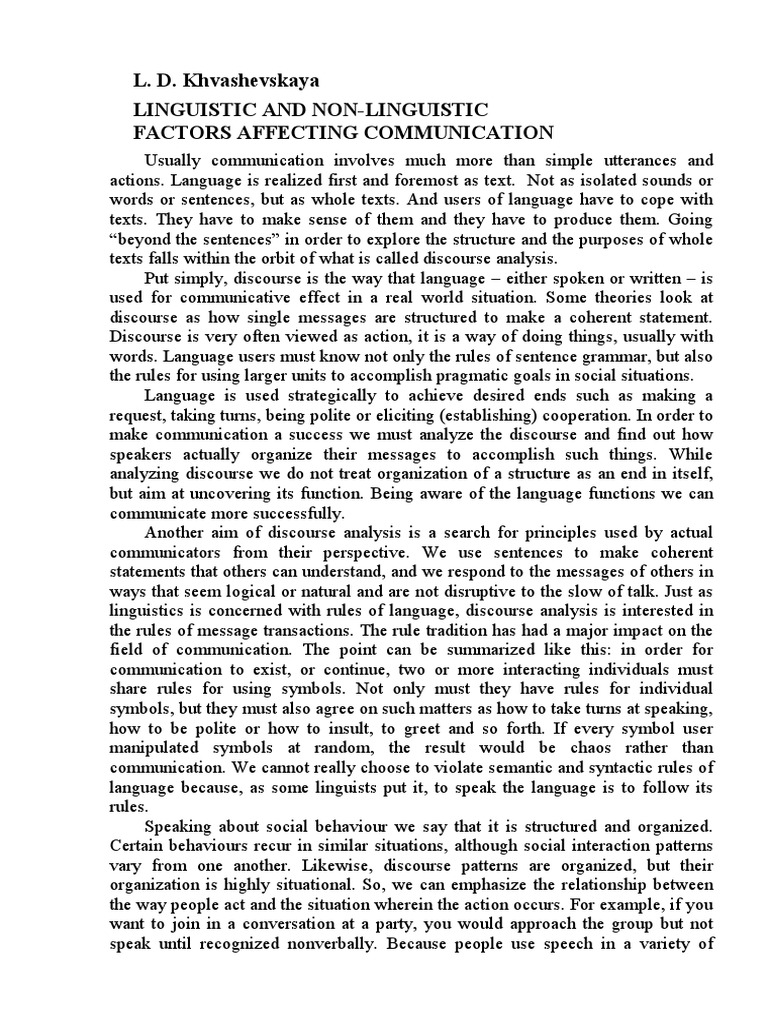Discourse Analysis in Communication | PDF | Linguistics | Communication