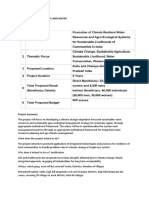 Project Proposal ON CLIMATE AND WATER