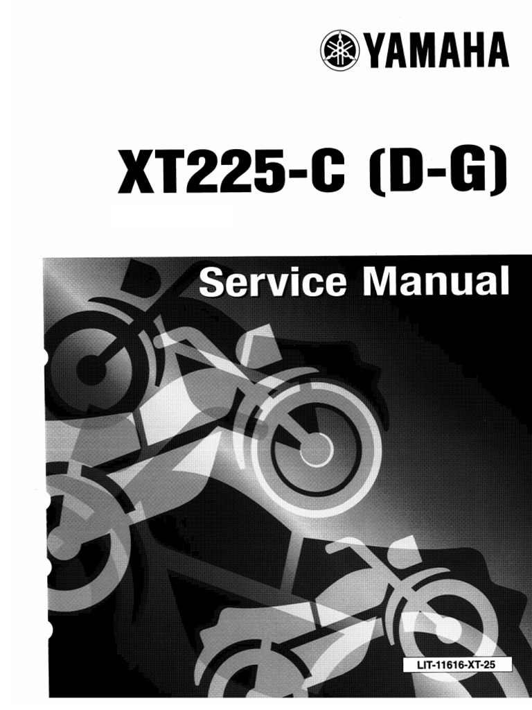 XT225 Service Manual | PDF | Clutch | Screw