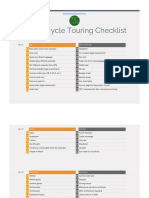 Motorcycle Touring Checklist