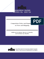Research Paper Series No. 2007-04 On Competition Policy and Regulation in Ports and Shipping by Llanto Et Al
