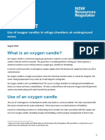 Fact Sheet Use of Oxygen Candles in Refuge Chambers in Underground Metalliferous Mines