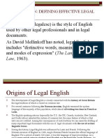 Legal English - Origin and Legalese