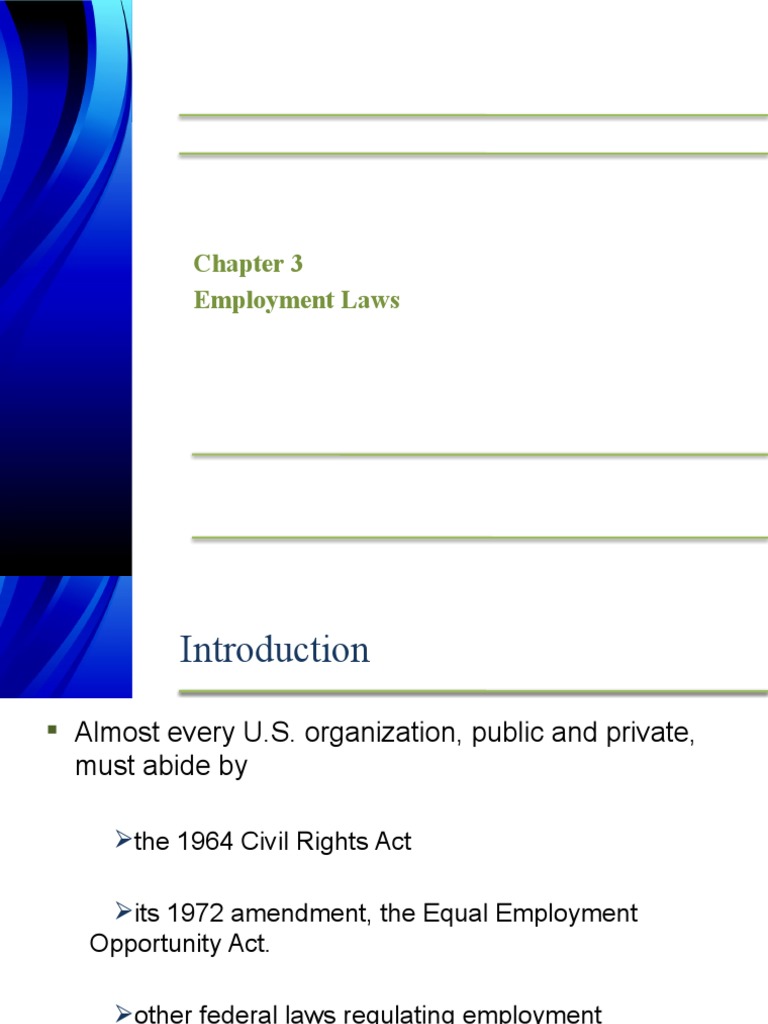 CH 03 | PDF | Equal Employment Opportunity Commission | Civil Rights ...