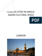 Famous Cities in Anglo-Saxon Cultural Space