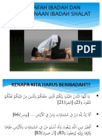 Falsafah Ibadah Dan Pelaksanaan Sholat