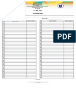 Attendance Sheet PTA