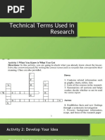 Technical Terms Used in Research