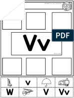 Letter V and W Cut and Paste Activity Sheets