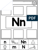 Letter N and o Cut and Paste Activity Sheet