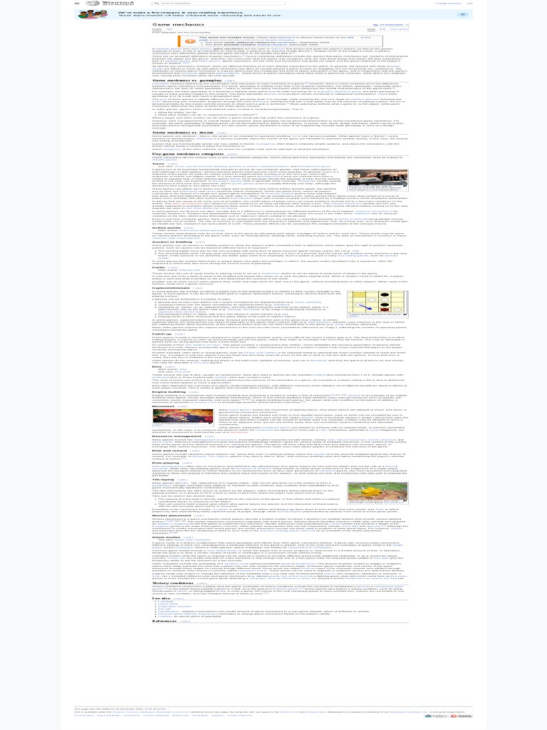En Wikipedia Org Wiki Game Mechanics Pdf Gaming Leisure Activities