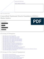 Cancelled NSNs. Main Index