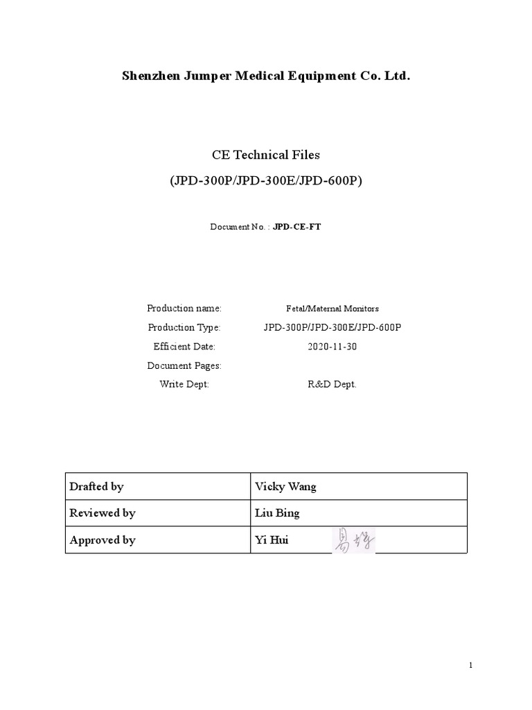 CE Technical Files for Fetal Monitors | PDF | Ionizing Radiation ...