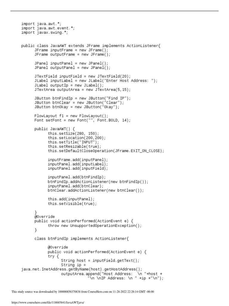 JavaAWT Java | Download Free PDF | Object Oriented Programming ...