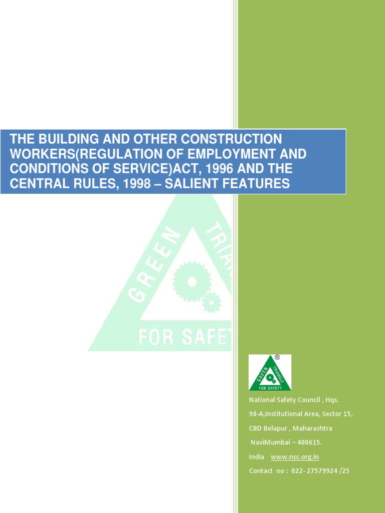 3 the building and other construction workers act1996 and central rules