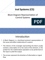 Block Diagram Representation of Control Systems
