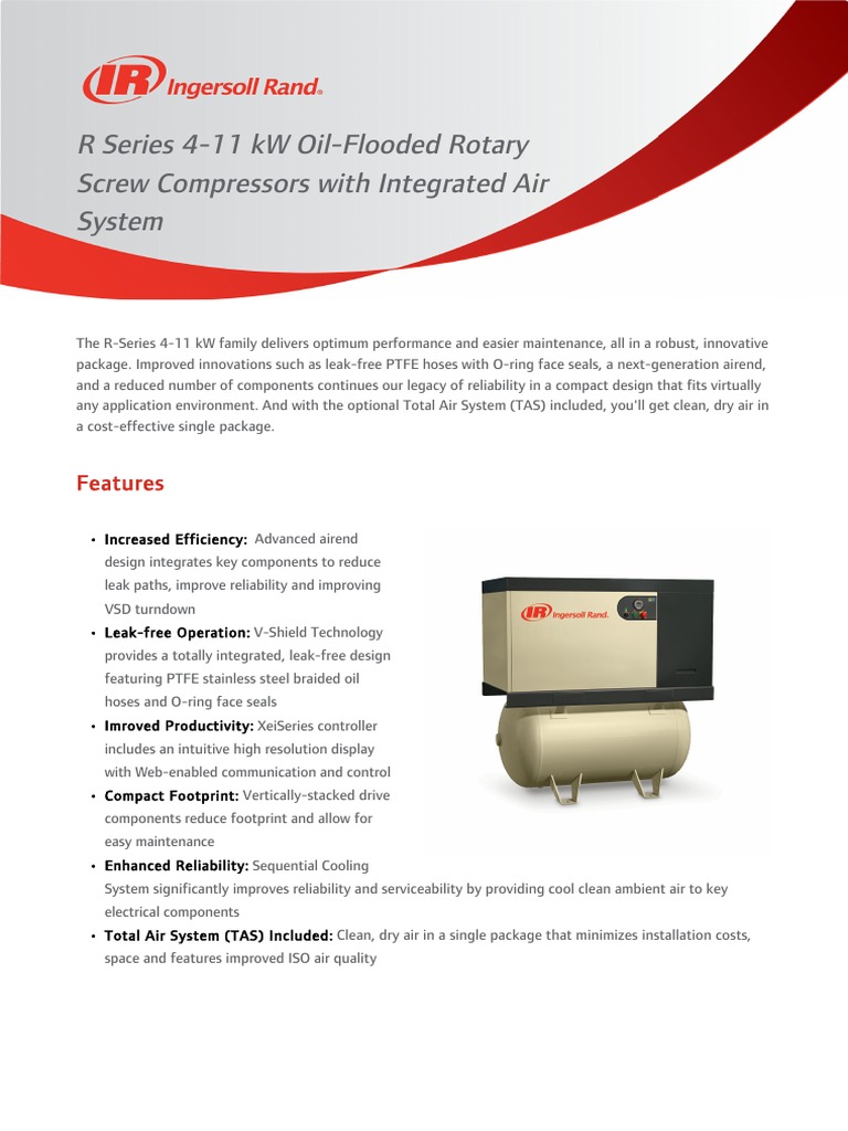 R-Series 4-11 kW Rotary Screw Compressors | PDF