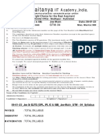 09-01-2023 - Jee SR ELITE (CIPL, IPL IC & ISB) - Jee-Main - GTM-4 - Q Paper