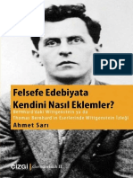 Ahmet Sarı Felsefe Edebiyata Kendini Nasıl Eklemler Çizgi Yayınları