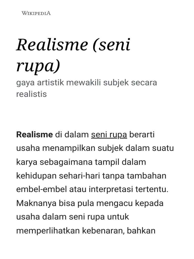 Realisme (Seni Rupa) - Wikipedia Bahasa Indonesia, Ensiklopedia Bebas ...
