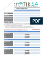 Training Enquiry Form MTZA