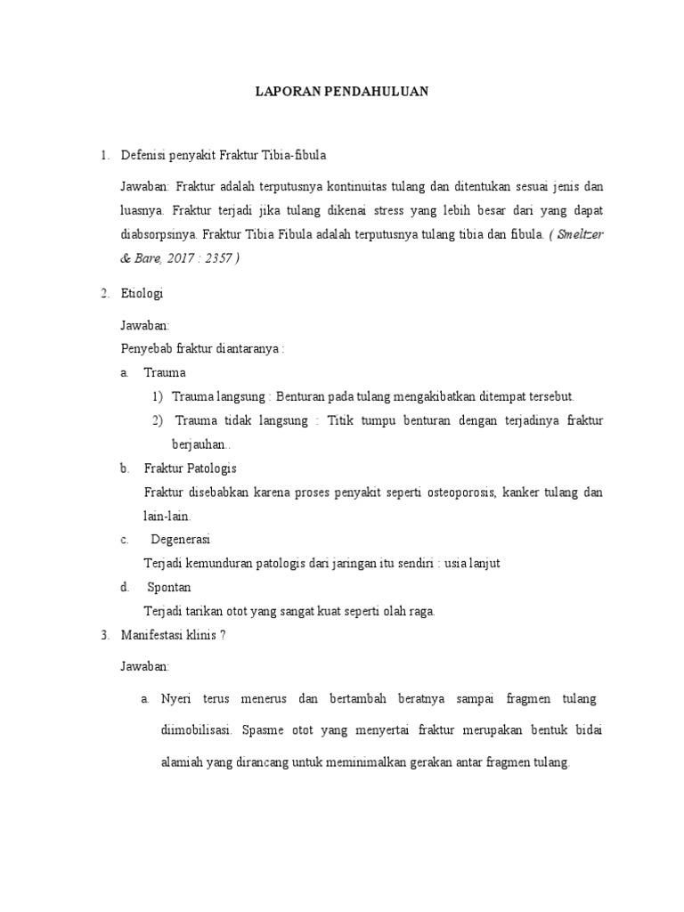 Askep KMB Fraktur Tibia-Fibula | PDF