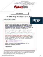 BDSM Play Partner Check List - 1