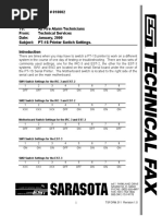 PT-1S Printer Switch Settings. Tech - Fax - No - 010002