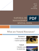 Natural Resource Management, Use of Spatial Data: GIS 562 Sem II NIIT University