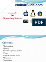 Seminar Report On Operating System