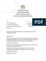 Relatório do 3o trimestre de 2022 do Posto Fiscal Aduaneiro do Mucusso