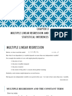 Multiple Linear Regression and Statistical Inferences