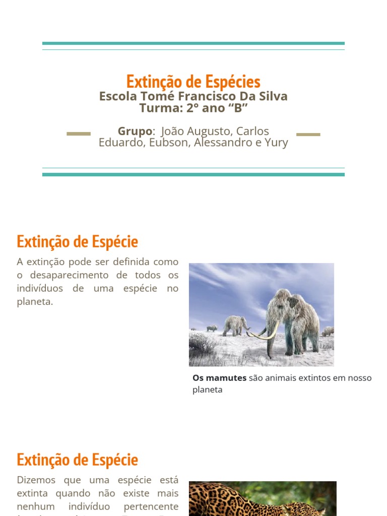 Extincao de Especies | PDF | Extinção | Espécies