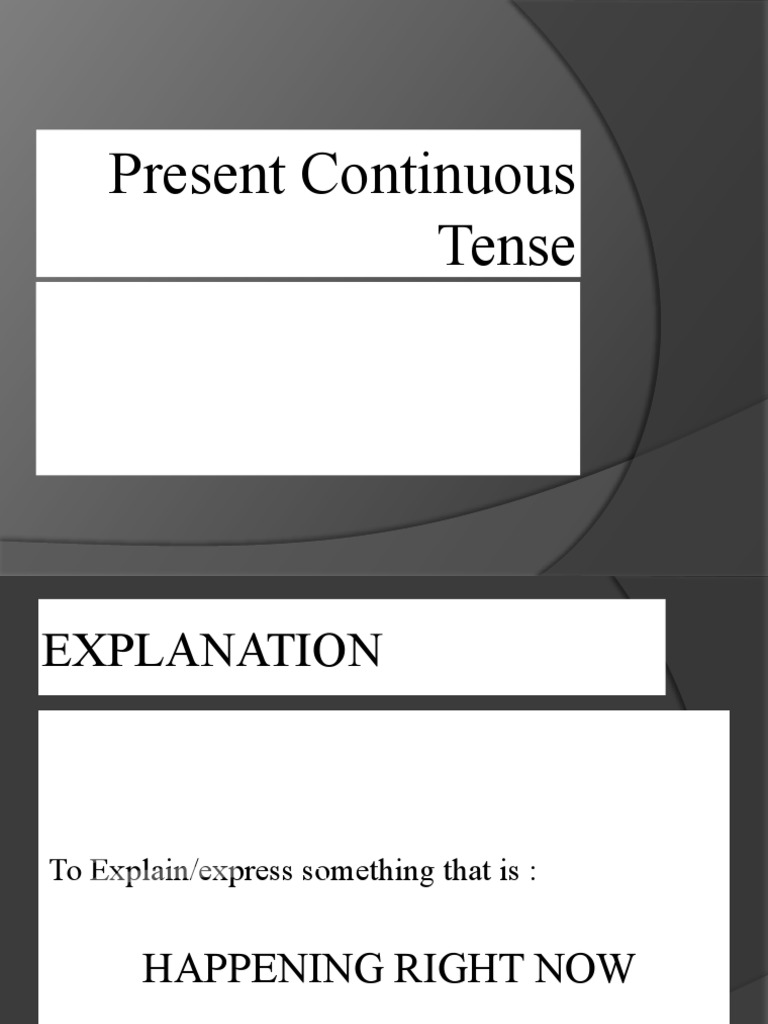 Present Continuous Negative Tense Guide | PDF | Language Mechanics ...