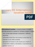 Part III International Taxation Issues