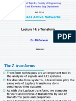 EE423 Lecture 14 - Z-Transforms